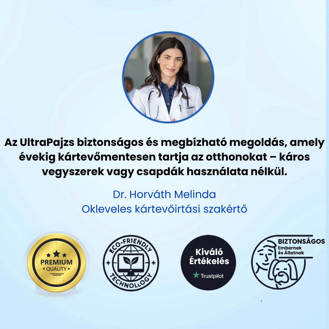 UltraPajzs™ Ultrahangos Kártevőriasztó